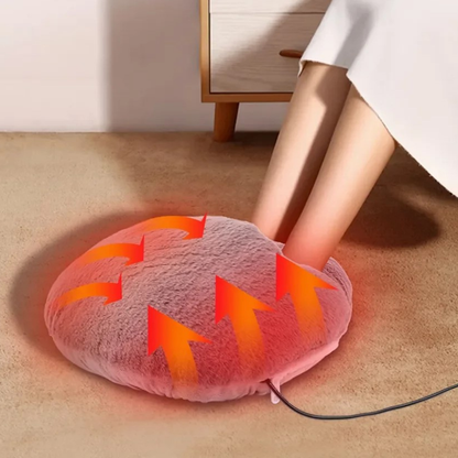 Chauffant pied velours doux rond lavable