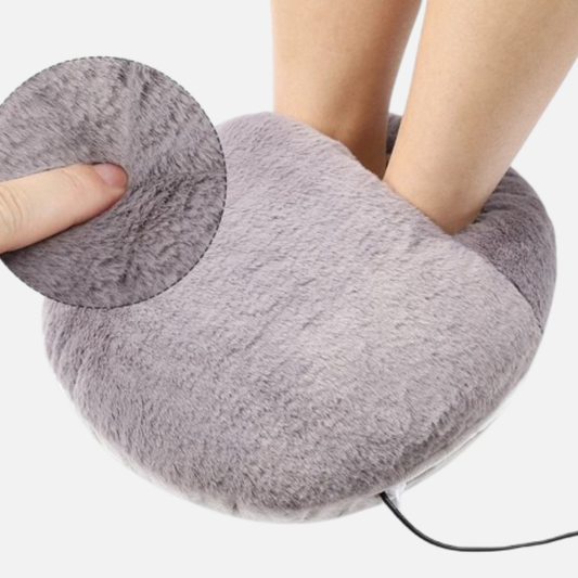 Chauffant pied velours doux rond lavable