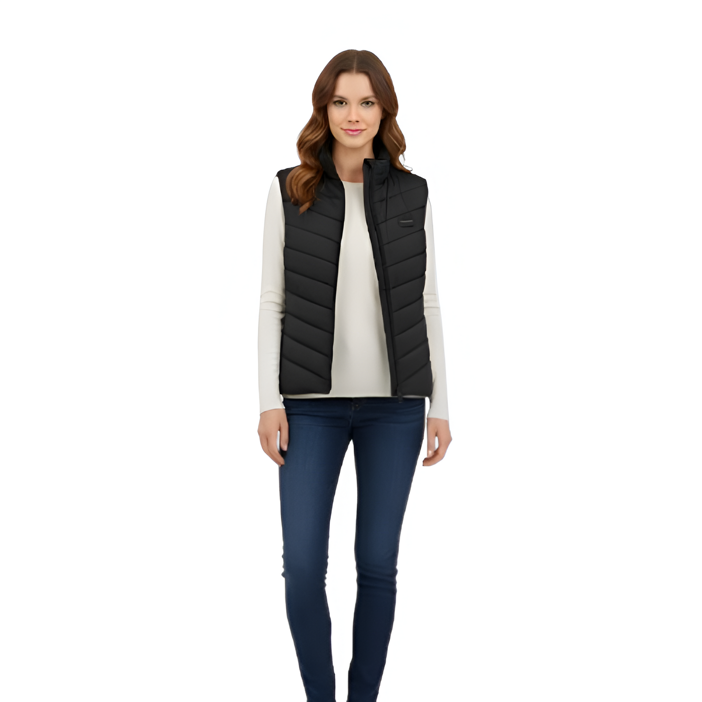 Gilet chauffant femme sans manches infrarouge avec batterie